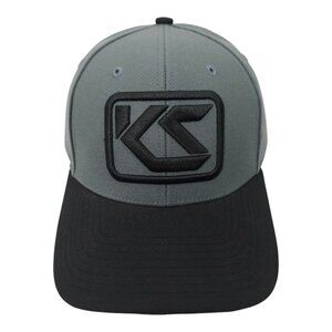 KS 3D Embroidered Strapback Cap Trucker Baseball Hat Gray Black Richardson